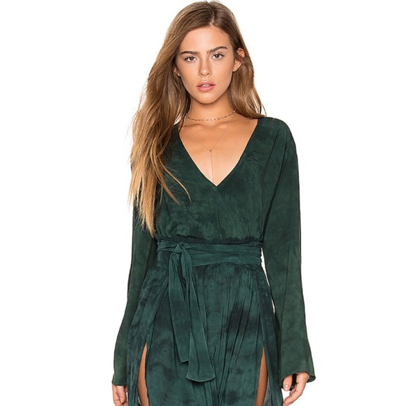 Blue Life Planet Blue Hayley Wrap Top Emerald Dye - Picture 2 of 7